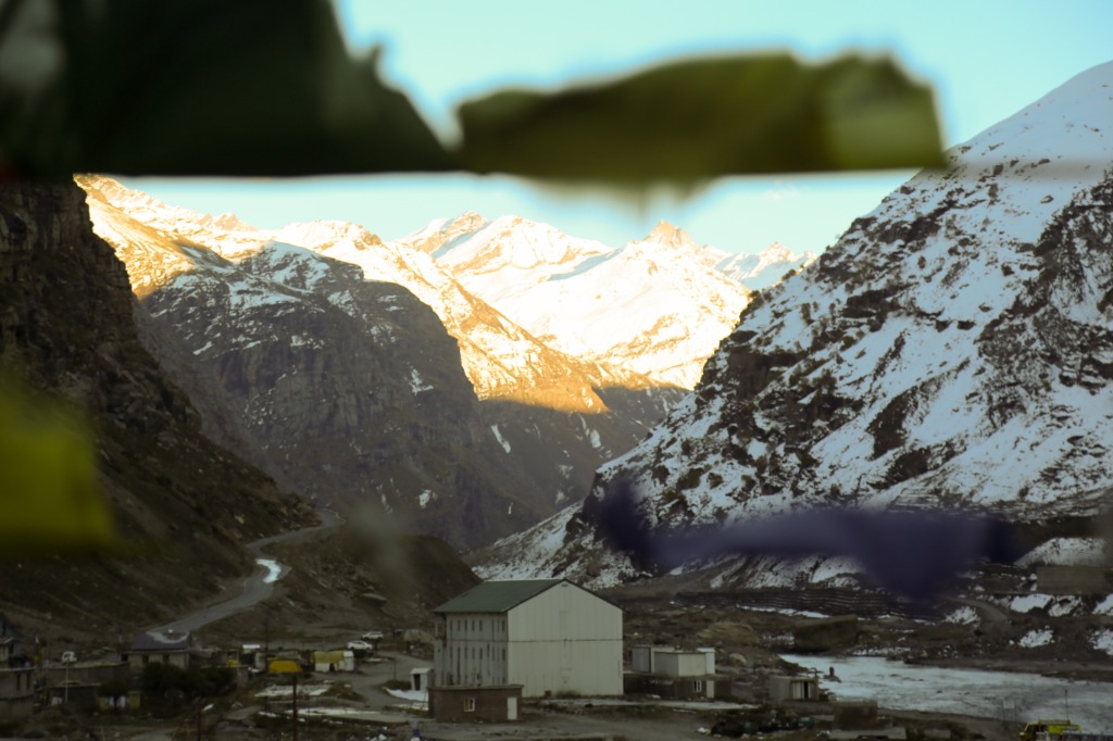 Snowy Mountain Valley Landscape